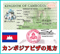 カンボジアビザのサンプルと見方について